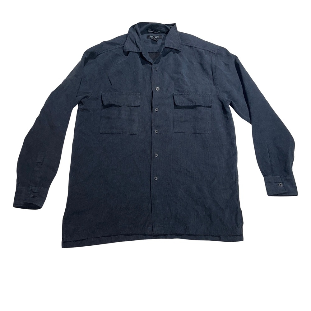 Bruno Men's Navy Button-Up Shirt Jacket